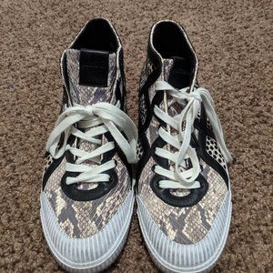 Roberto Cavalli Hi Top Snake Skin Sneakers
